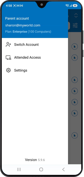 RemotePC switch account